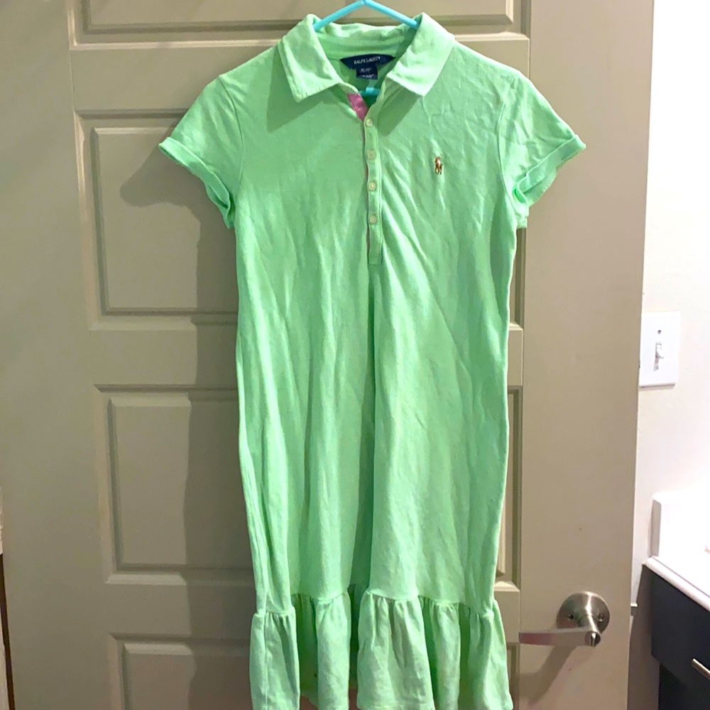 Mint green polo dress